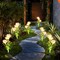 Solar LED Flower Stake Lights, 6-Pack Pink Chrysanthemum Lights for Outdoor Landscaping